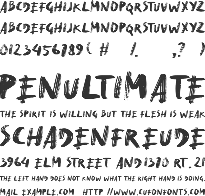 DryMakerXXS font preview