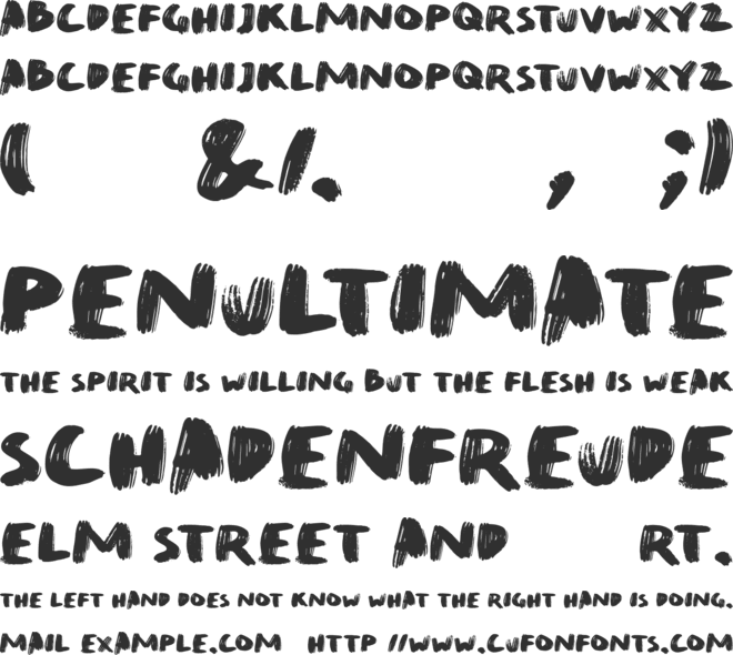 QuirkBrushBig font preview
