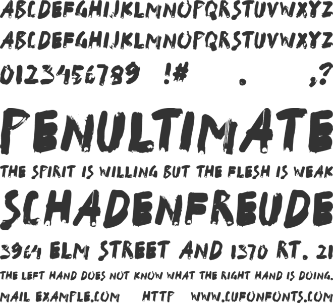 WetSlash font preview