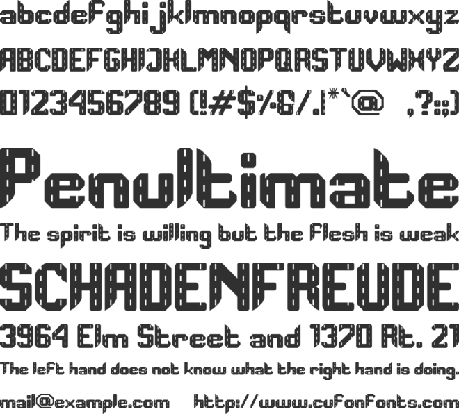 Road Track font preview