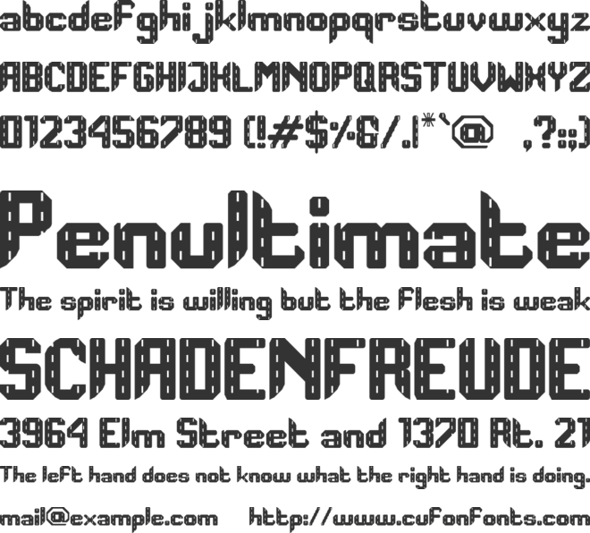 Road Track font preview