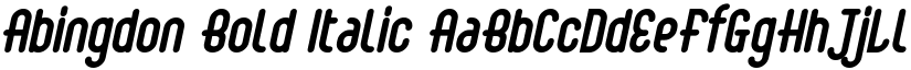 Abingdon Bold Italic font