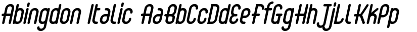 Abingdon Italic font