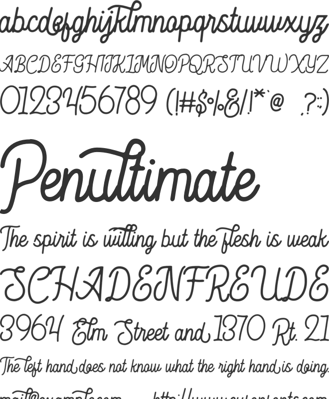 Hesland font preview