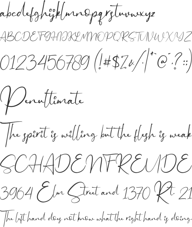 Jennifer font preview