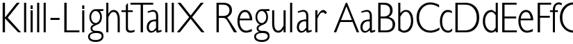 Klill-LightTallX Regular font
