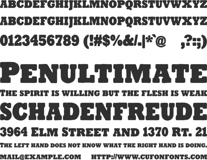 Tender Goliath Small-Caps font preview