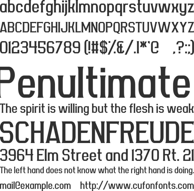 Acetate font preview