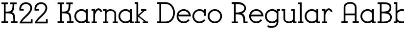 K22 Karnak Deco Regular font