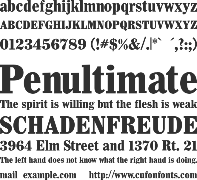 Whitin font preview