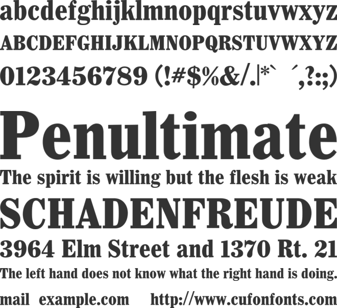 Whitin font preview