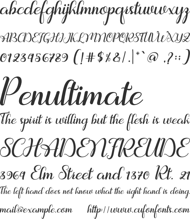 Ralilea font preview