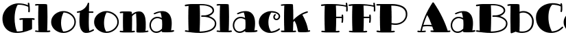 Glotona Black FFP font