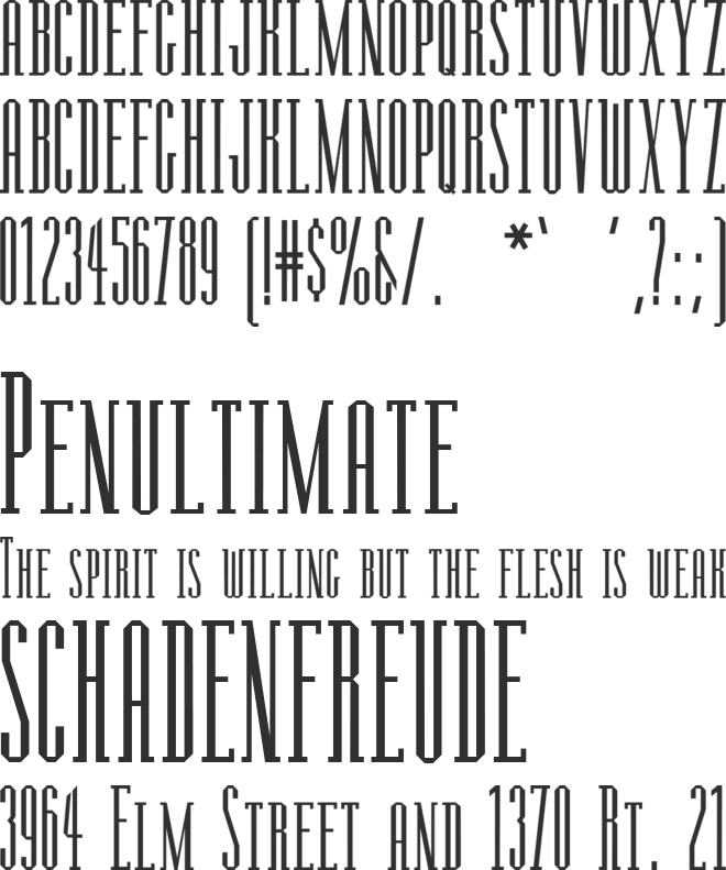 Manzanita font preview