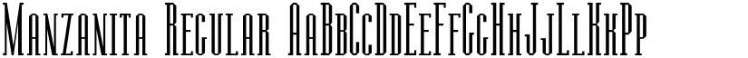 Manzanita Regular font