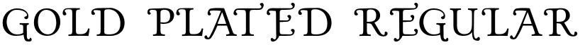 Gold Plated Regular font