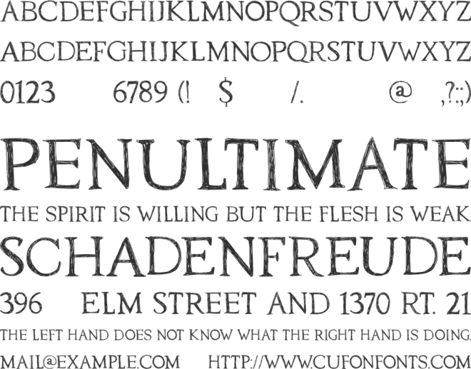 DK Traiectum font preview