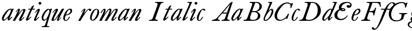 antique roman Italic font