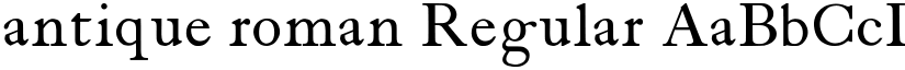 antique roman Regular font