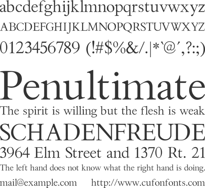 Thryomanes font preview