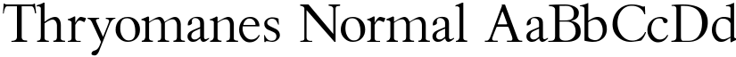 Thryomanes Normal font