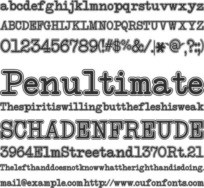 NeoBulletin College font preview