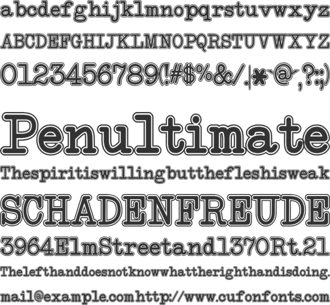 NeoBulletin College font preview