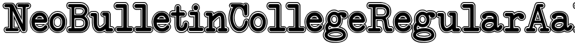 NeoBulletin College Regular font