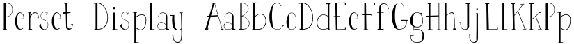 Perset Display font