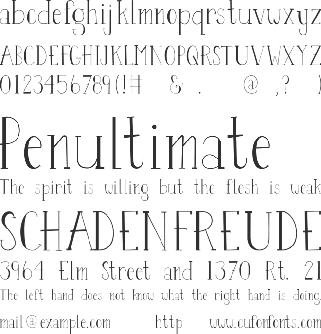 Perset font preview