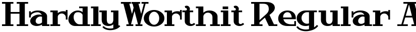 HardlyWorthit Regular font