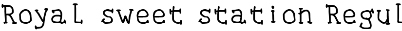 Royal sweet station Regular font