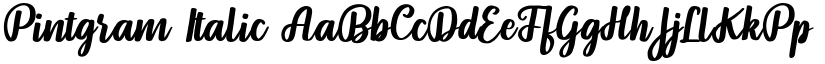 Pintgram Italic font