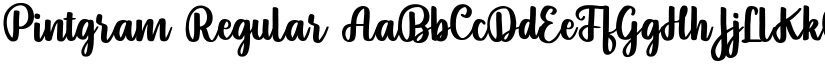 Pintgram Regular font