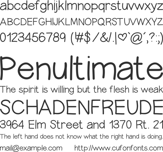Ness font preview