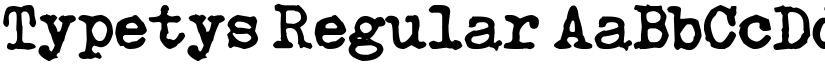 Typetys Regular font