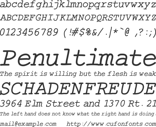 CarrierHand font preview