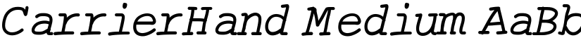 CarrierHand Medium font
