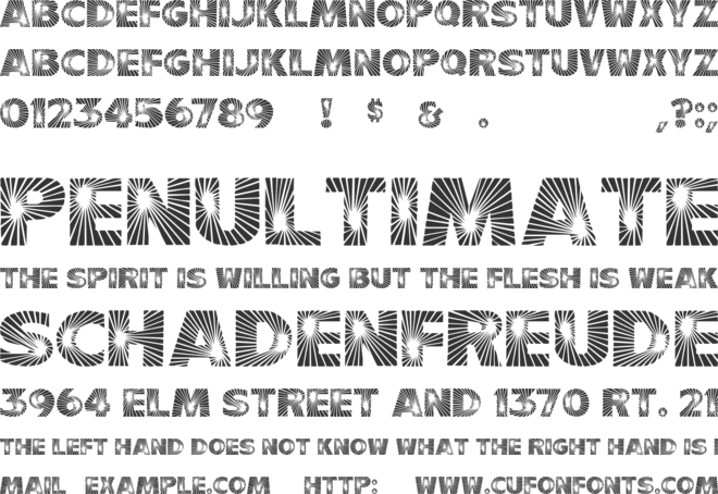 Starbust font preview