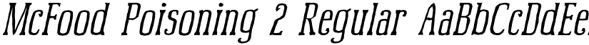 McFood Poisoning 2 Regular font