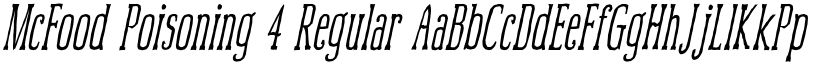 McFood Poisoning 4 Regular font