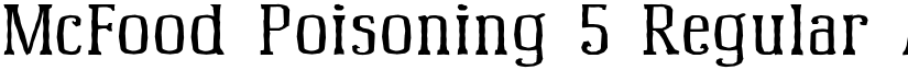 McFood Poisoning 5 Regular font