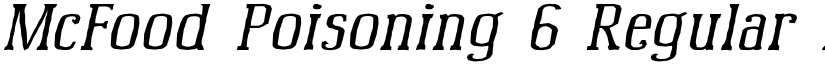McFood Poisoning 6 Regular font