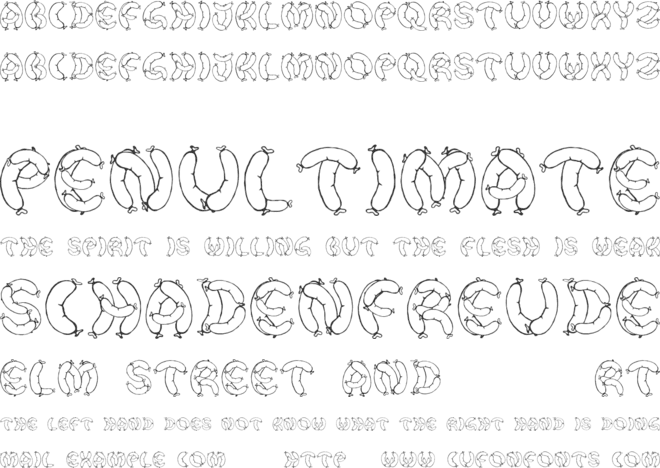 Der Wurst Font font preview