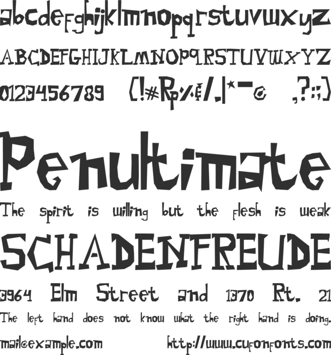Malingsia font preview