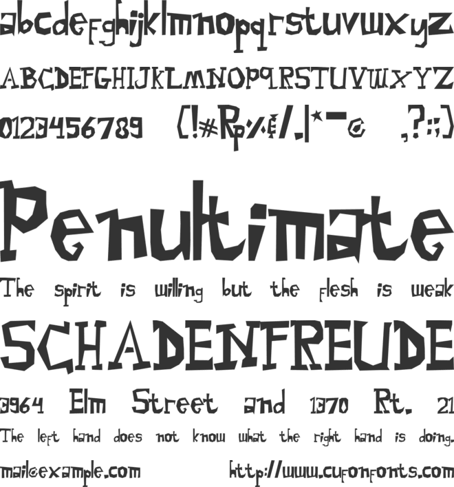 Malingsia font preview