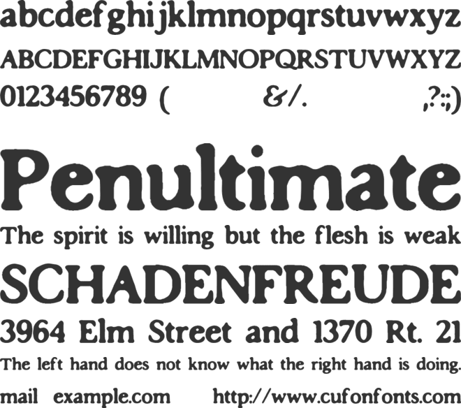 Impossibilium BRK font preview