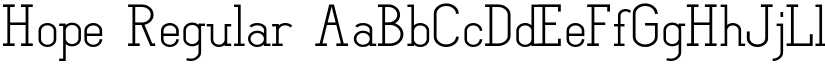 Hope Regular font