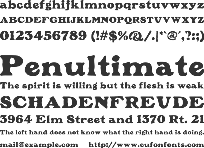 Plymouth font preview