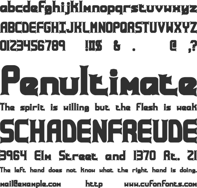 Ataxia (BRK) font preview